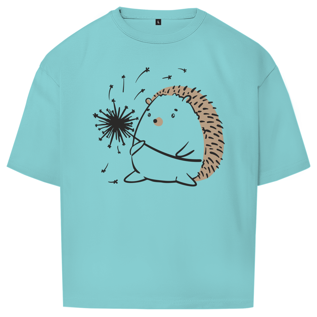 Oversize T-Shirt "Igel mit Pusteblume"