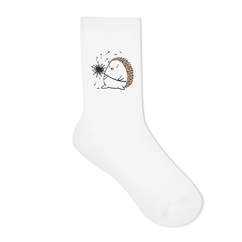 Socken "Igel mit Pusteblume" Rückseite