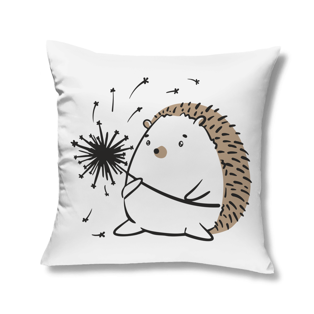 Kopfkissen "Igel mit Pusteblume"