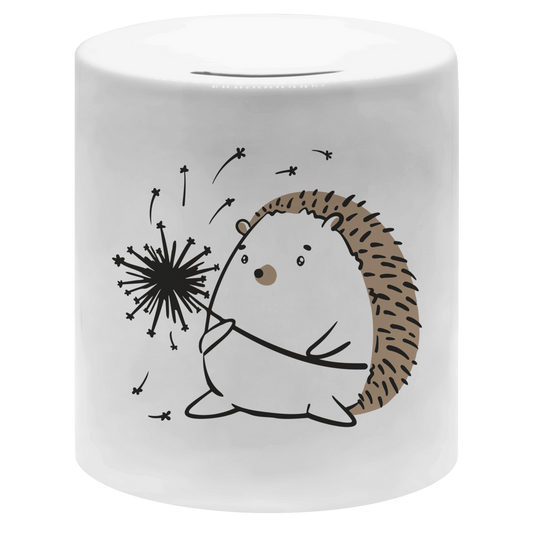 Spardose "Igel mit Pusteblume"