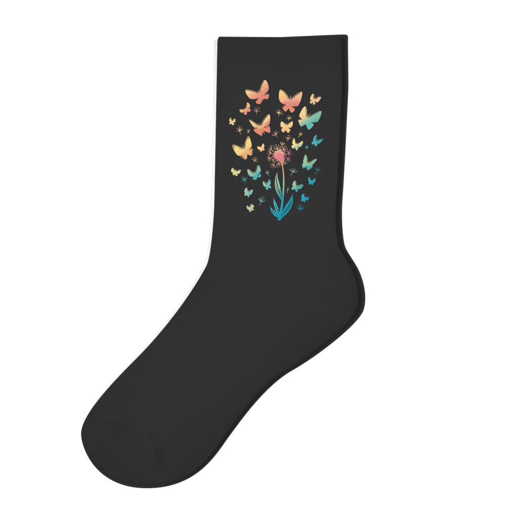 Socken "Pusteblume mit Schmetterlingen"