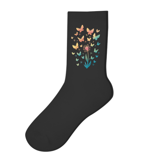 Socken "Pusteblume mit Schmetterlingen"