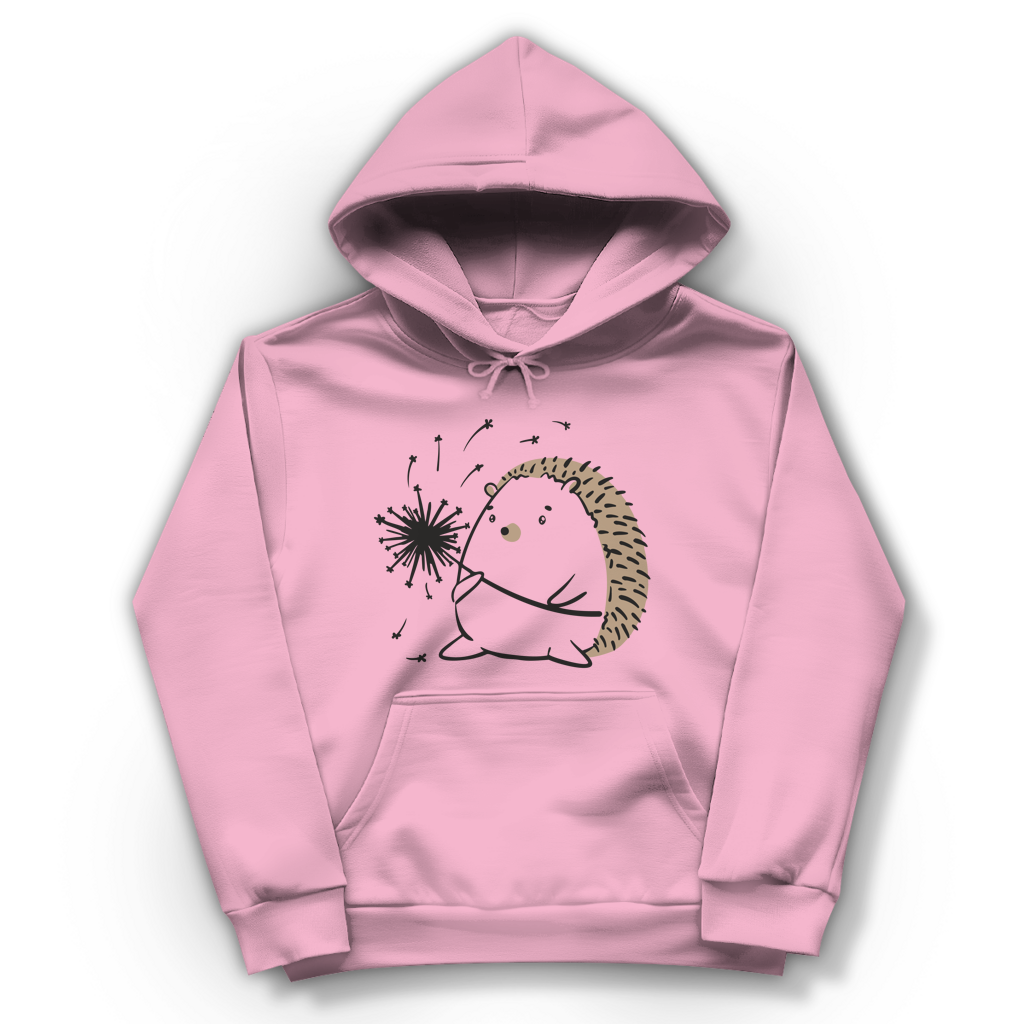 Damen Hoodie "Igel mit Pusteblume" Pink
