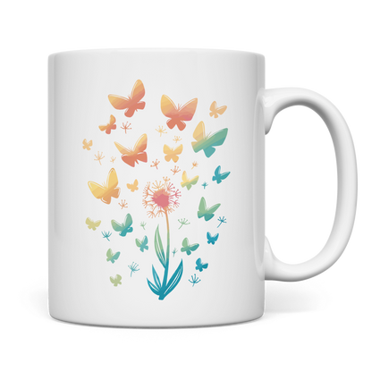 Tasse "Pusteblume mit Schmetterlingen"