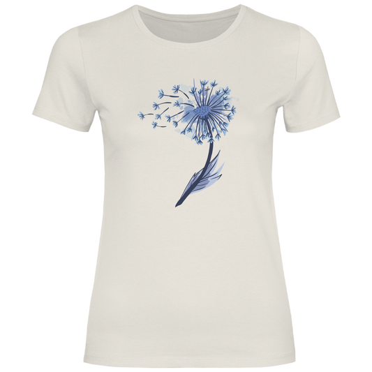 Damen T-Shirt "Pusteblume im Wasserfarben-Stil" beige