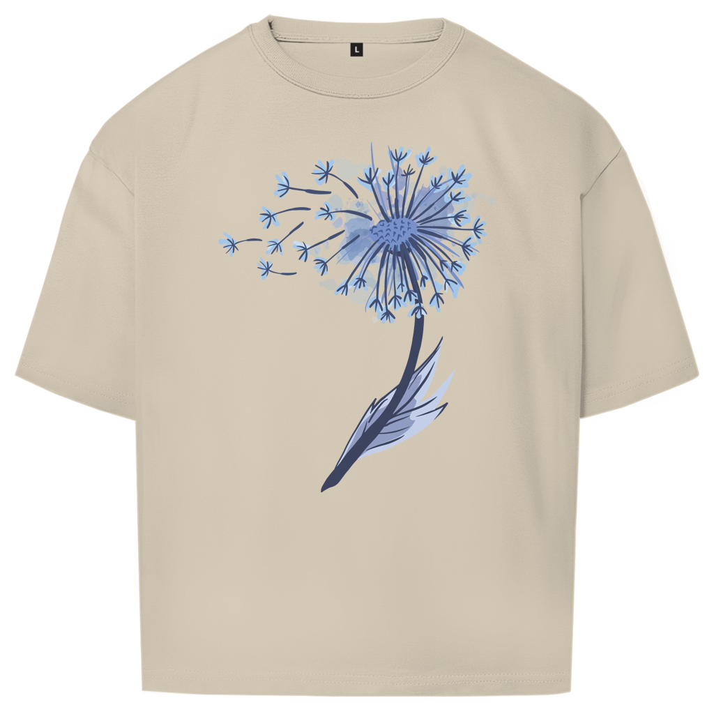 Oversize T-Shirt "Pusteblume im Wasserfarben-Stil" sand