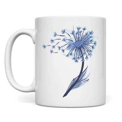 Tasse "Pusteblume im Wasserfarben-Stil" Rückseite