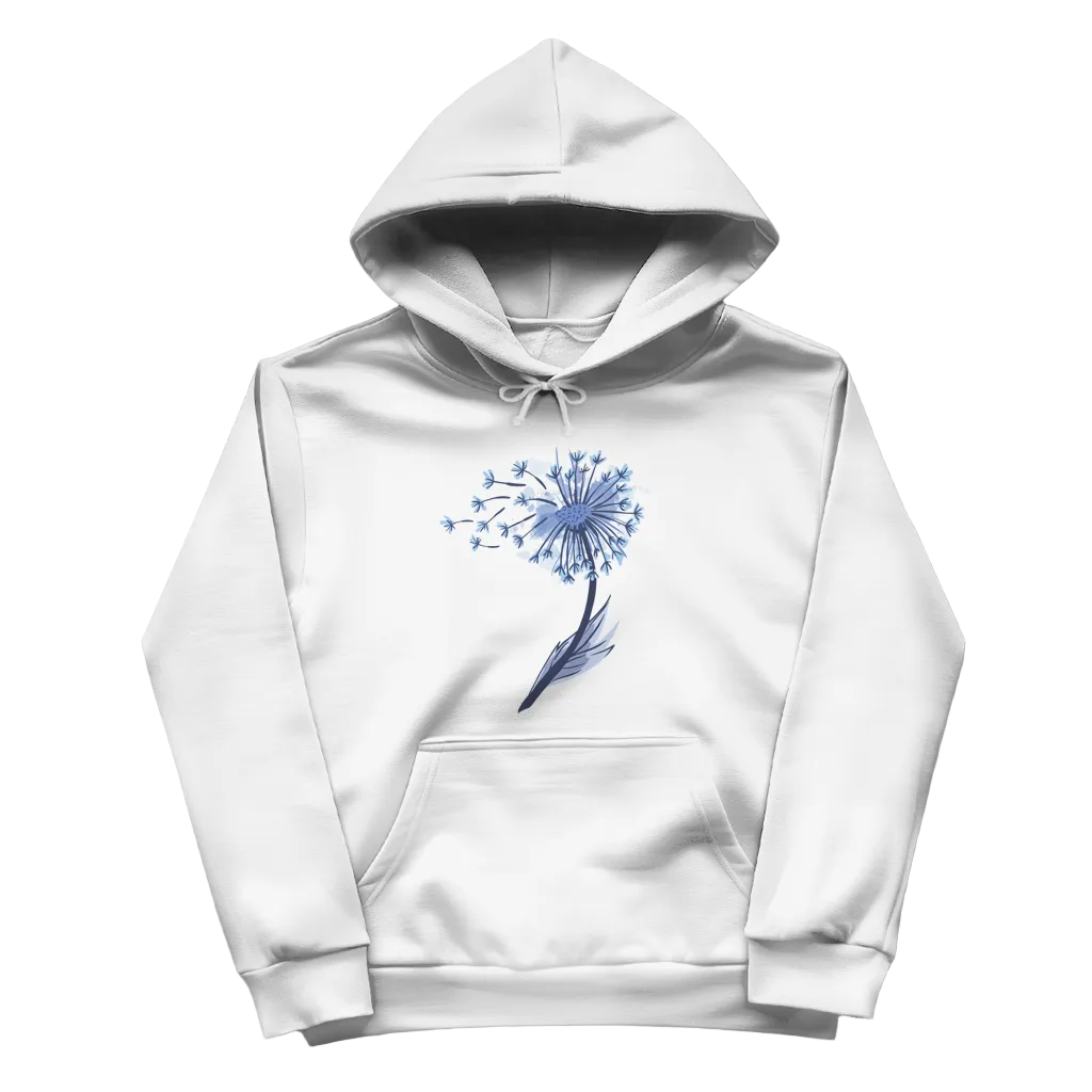 Damen Hoodie "Pusteblume im Wasserfarben-Stil" weiß
