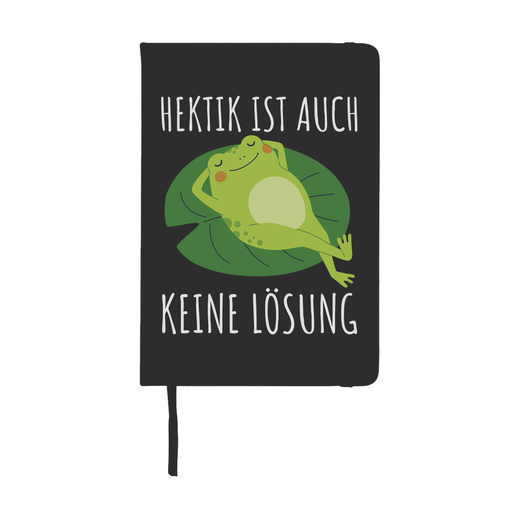 Notizbuch "Hektik ist auch keine Lösung" (Frosch)