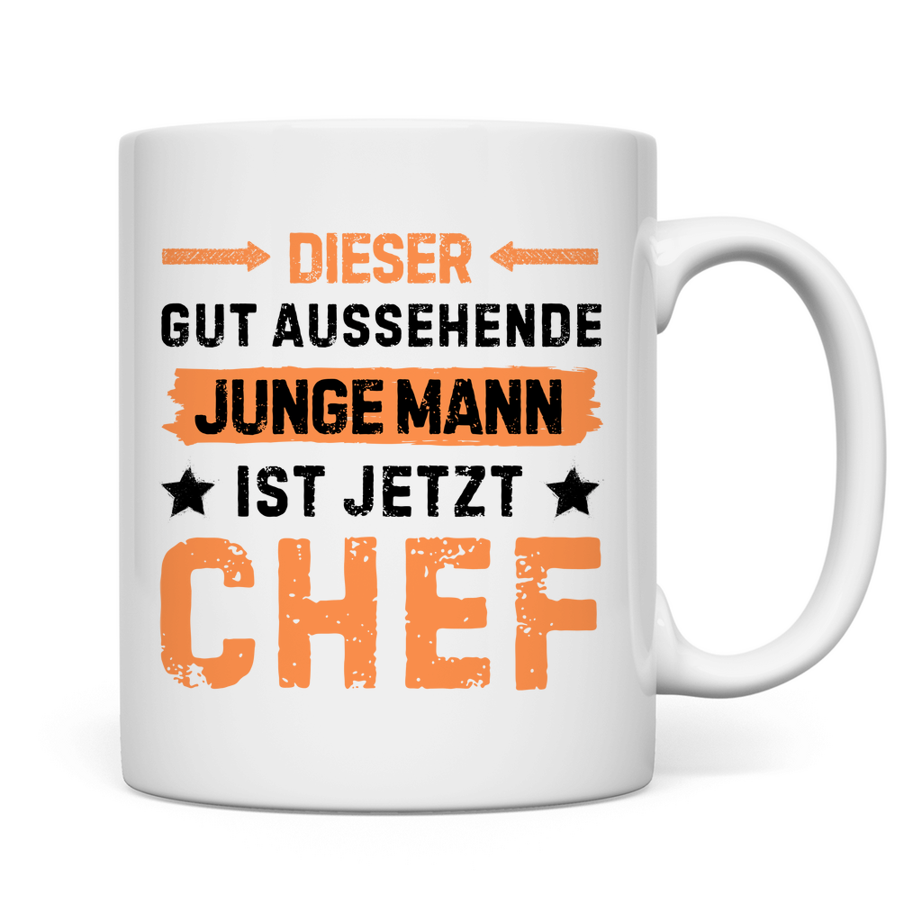 Tasse "Dieser junge Mann ist jetzt Chef"