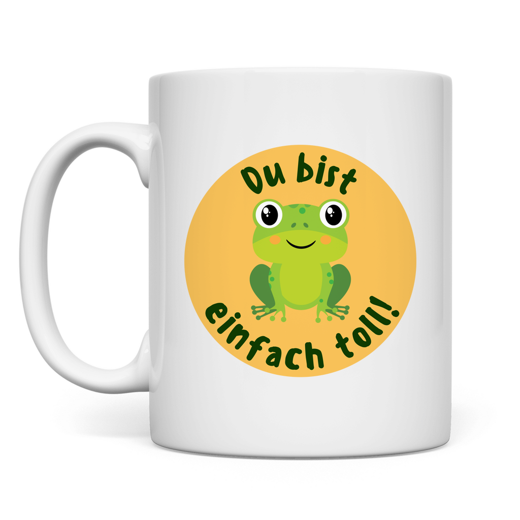 Tasse "Du bist einfach toll!" (Frosch-Motiv)