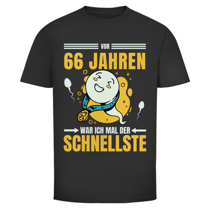 Herren T-Shirt "Vor 66 Jahren war ich mal der Schnellste" schwarz