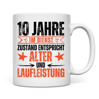 Tasse "10 Jahre im Dienst"