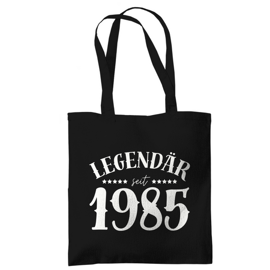 Tragetasche "Legendär seit 1985" schwarz