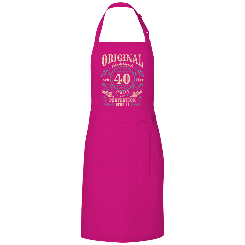 Grillschürze "Lebende Legende seit 40 Jahren" fuchsia