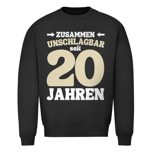 Herren Sweatshirt "Zusammen unschlagbar seit 20 Jahren" schwarz