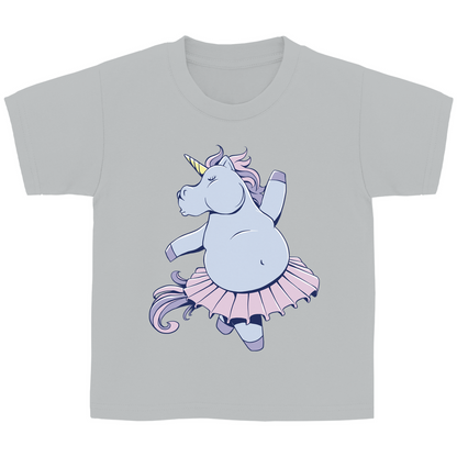 Kinder T-Shirt "Tanzendes Einhorn" grau