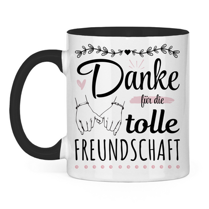 Tasse "Danke für die tolle Freundschaft", schwarz