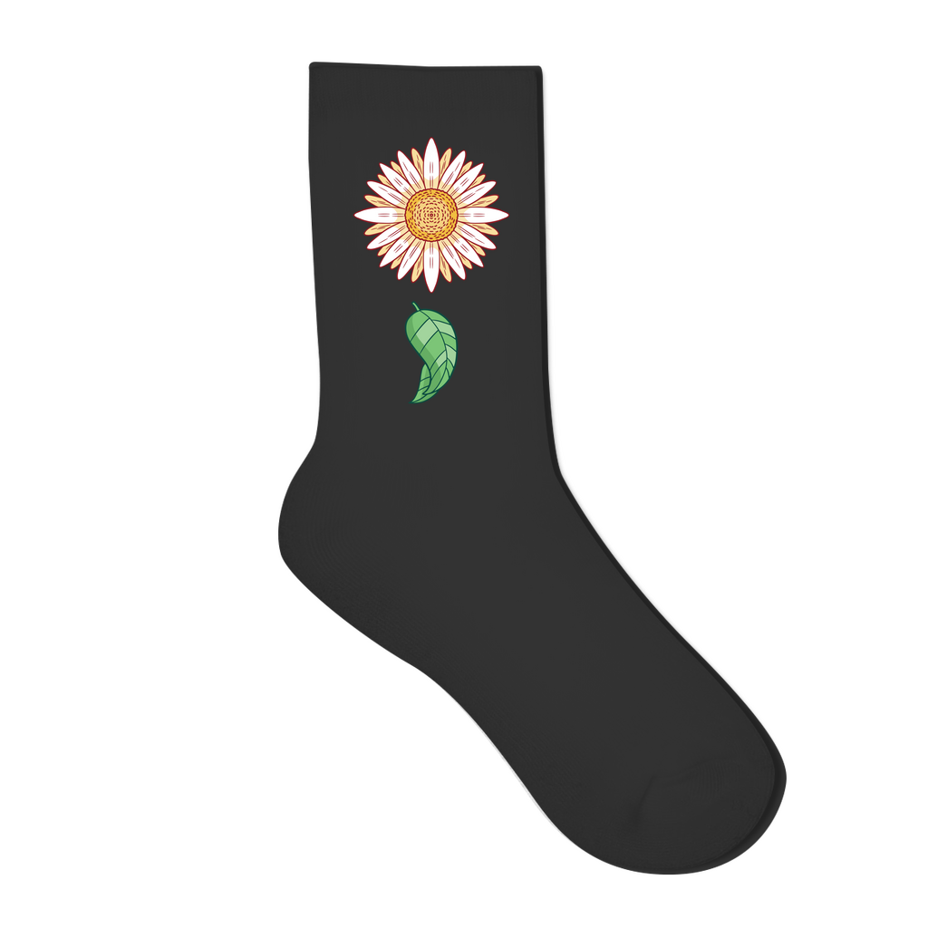 Socken "Gänseblümchen mit Blatt"