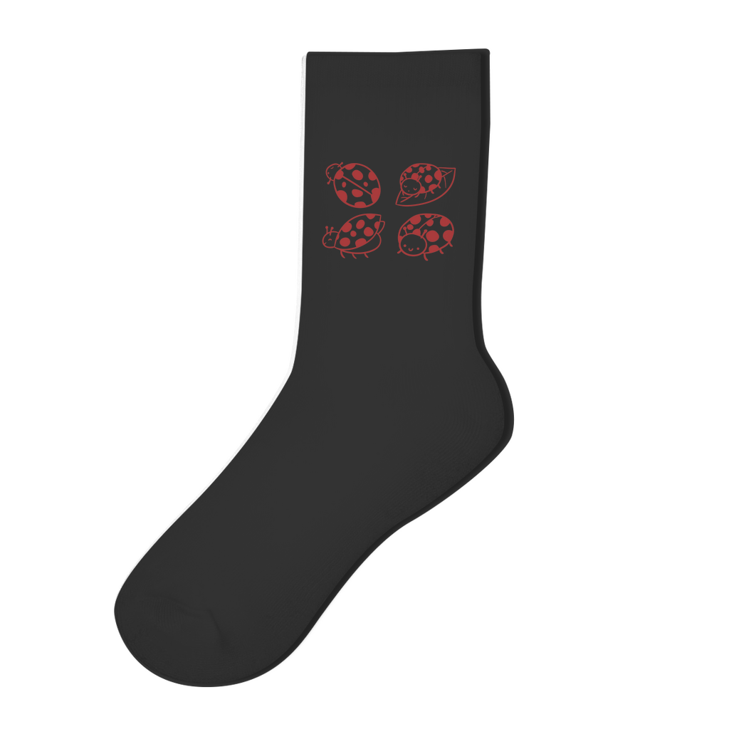 Socken "4 Marienkäfer" schwarz