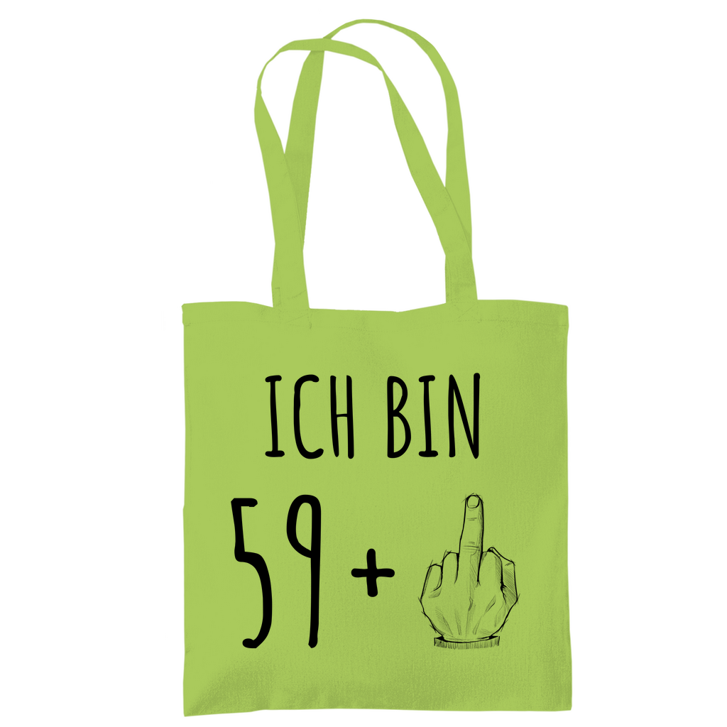 Tragetasche "Ich bin 59 plus Mittelfinger"