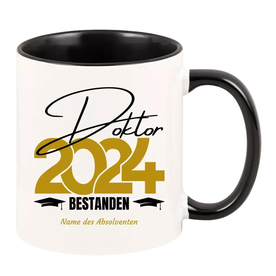 Personalisierte Tasse zum Doktortitel 2024