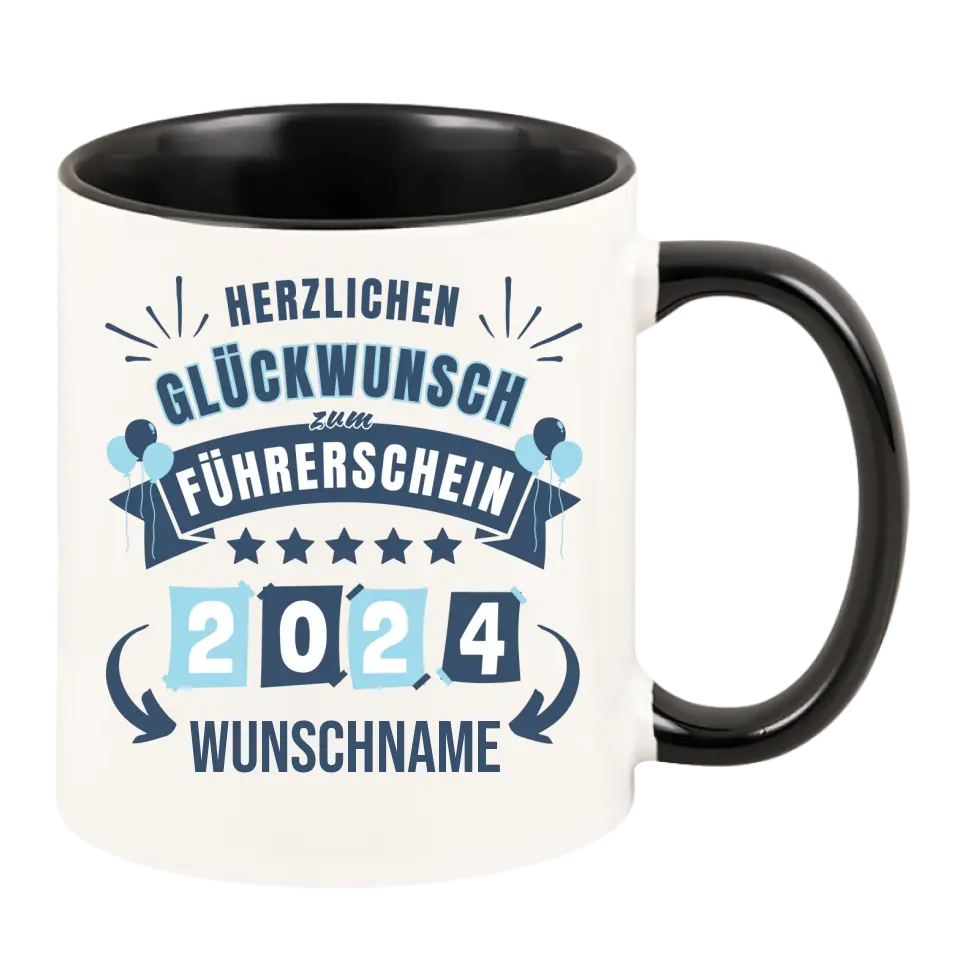 Personalisierte Führerschein Tasse