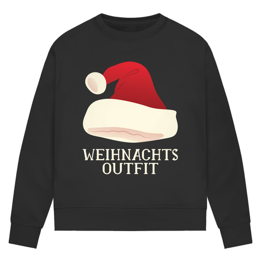Damen Premium Bio Sweatshirt "Weihnachts-Outfit" (Weihnachtsmütze)
