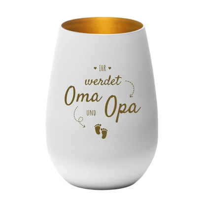 Windlicht "Ihr werdet Oma und Opa"