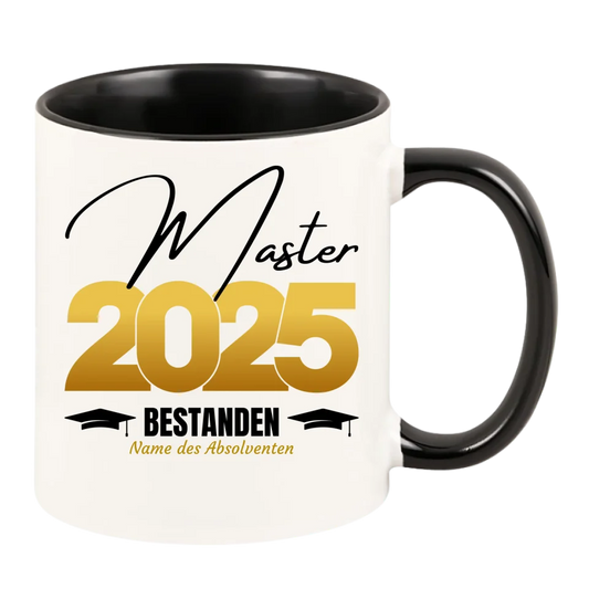 Personalisierte Tasse "Master 2025 bestanden"