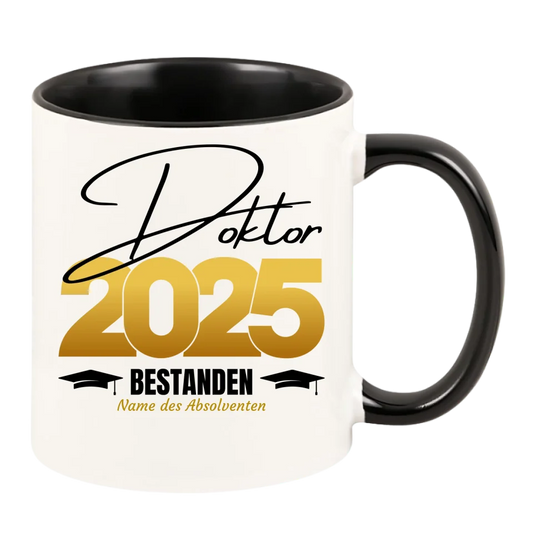 Personalisierte Tasse zum Doktortitel 2025