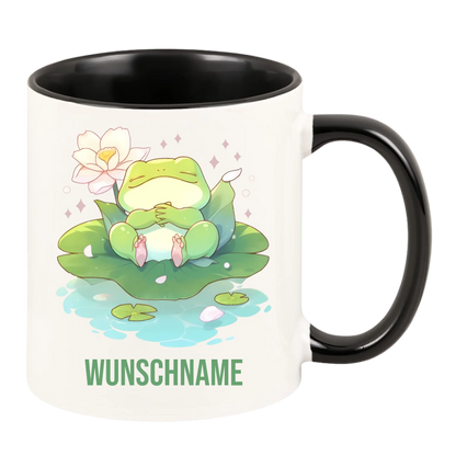 Personalisierte Tasse mit Froschmotiv