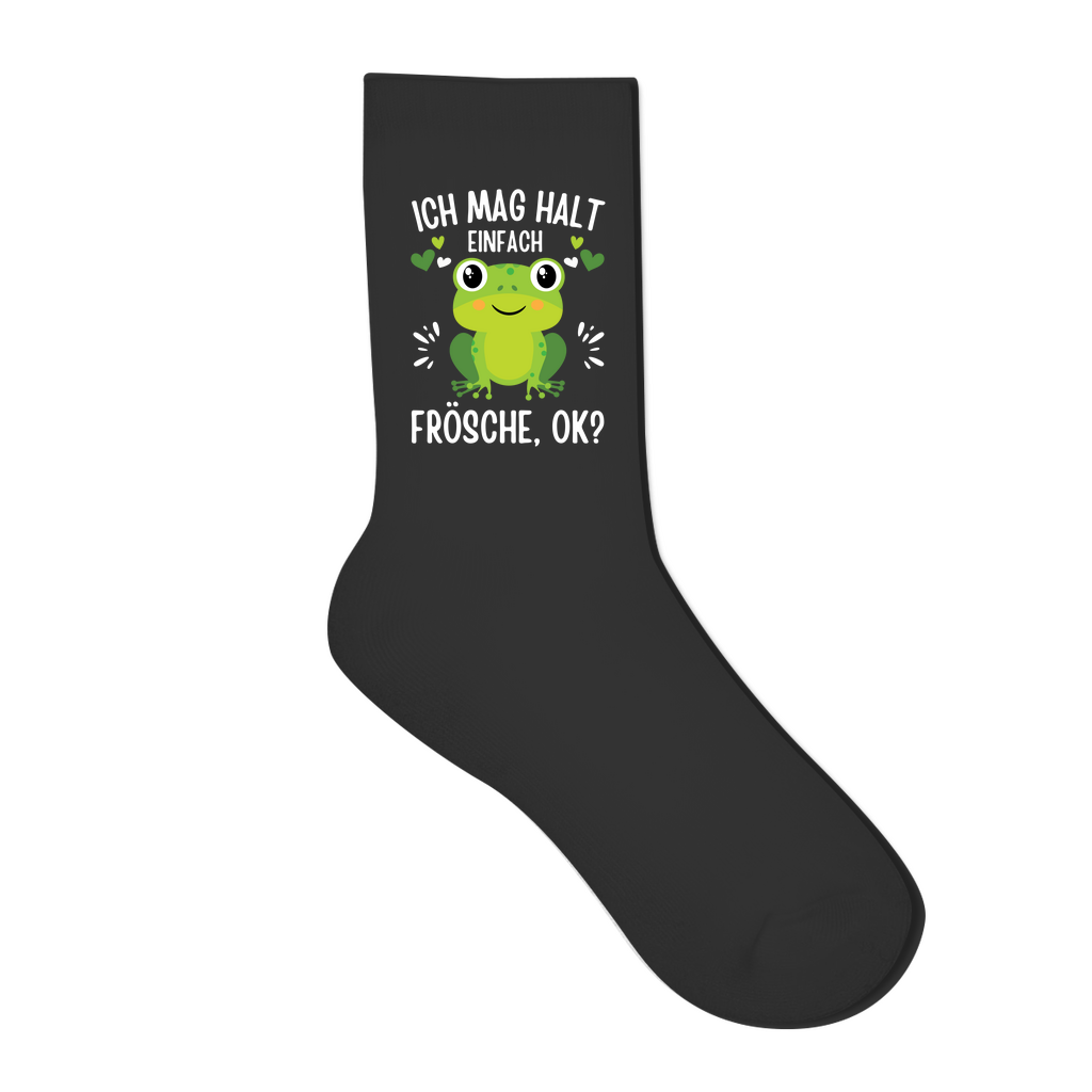 Socken "Ich mag halt einfach Frösche, ok?"