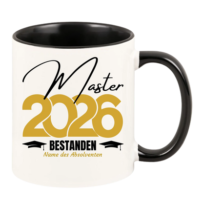 Personalisierte Tasse "Master 2026 bestanden"