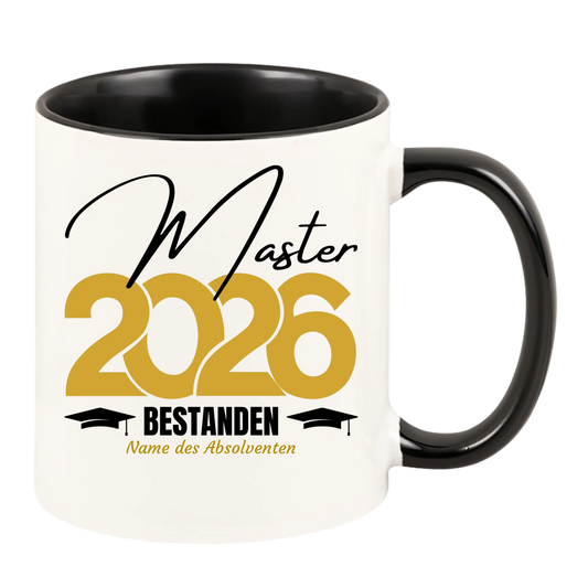 Personalisierte Tasse "Master 2026 bestanden"