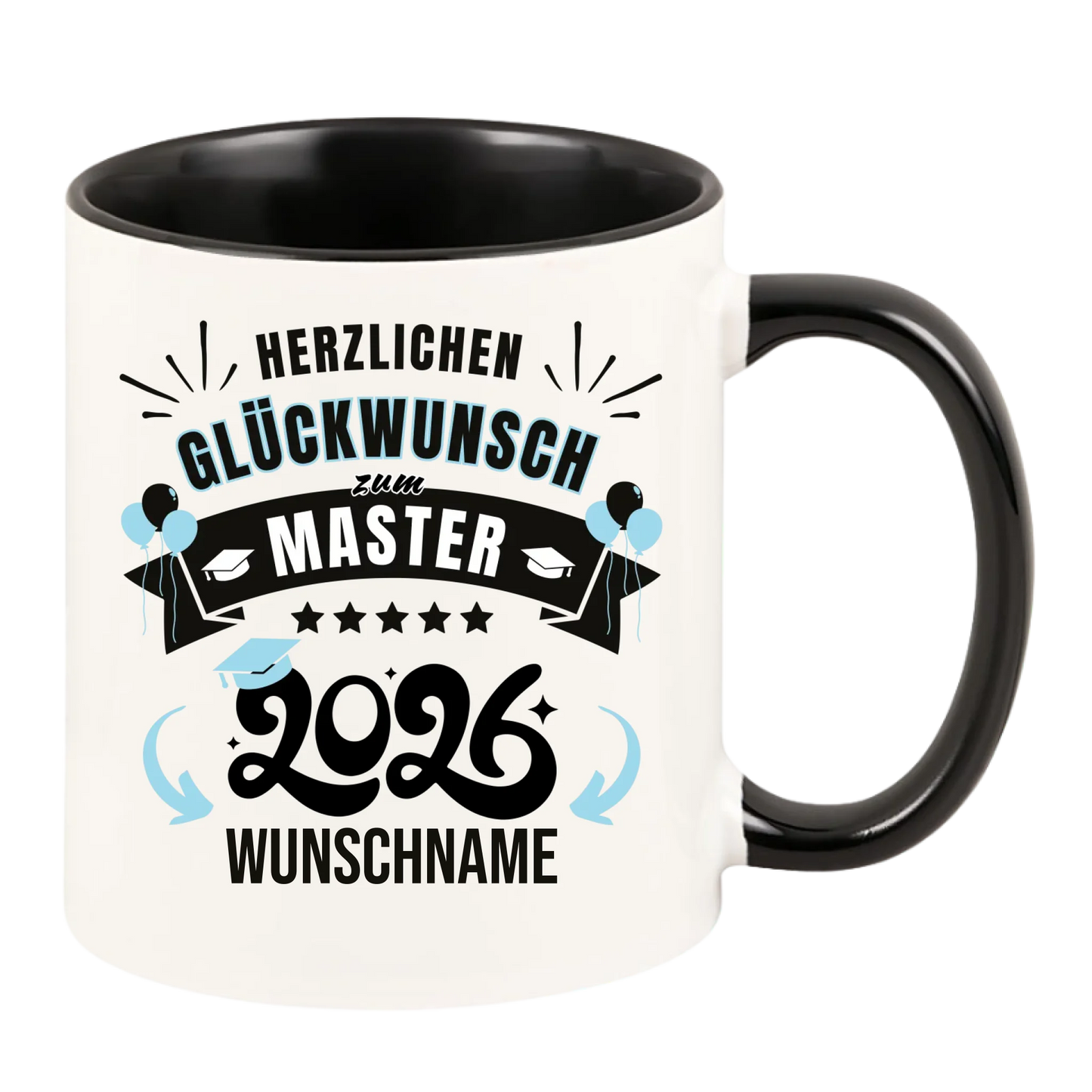 Personalisierte Tasse "Glückwunsch zum Master 2026"
