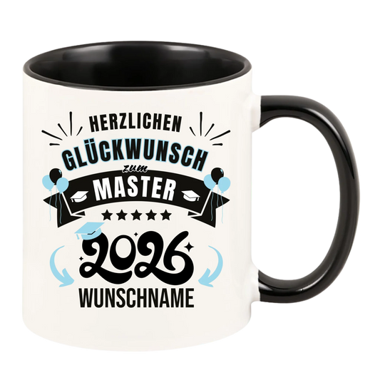 Personalisierte Tasse "Glückwunsch zum Master 2026"