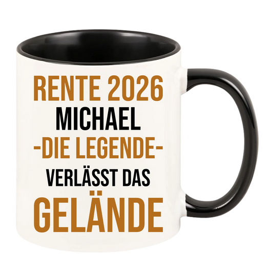 Personalisierte Tasse Rente 2026