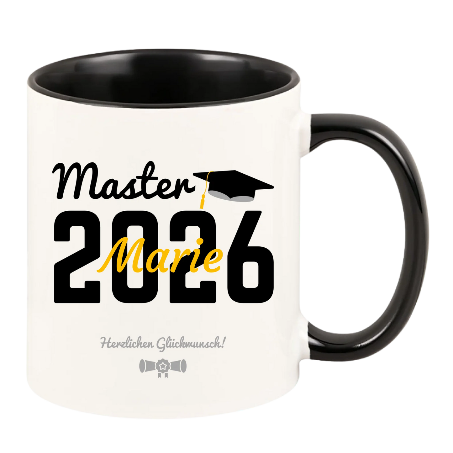 Personalisierte Tasse "Master 2026" mit Wunschnamen