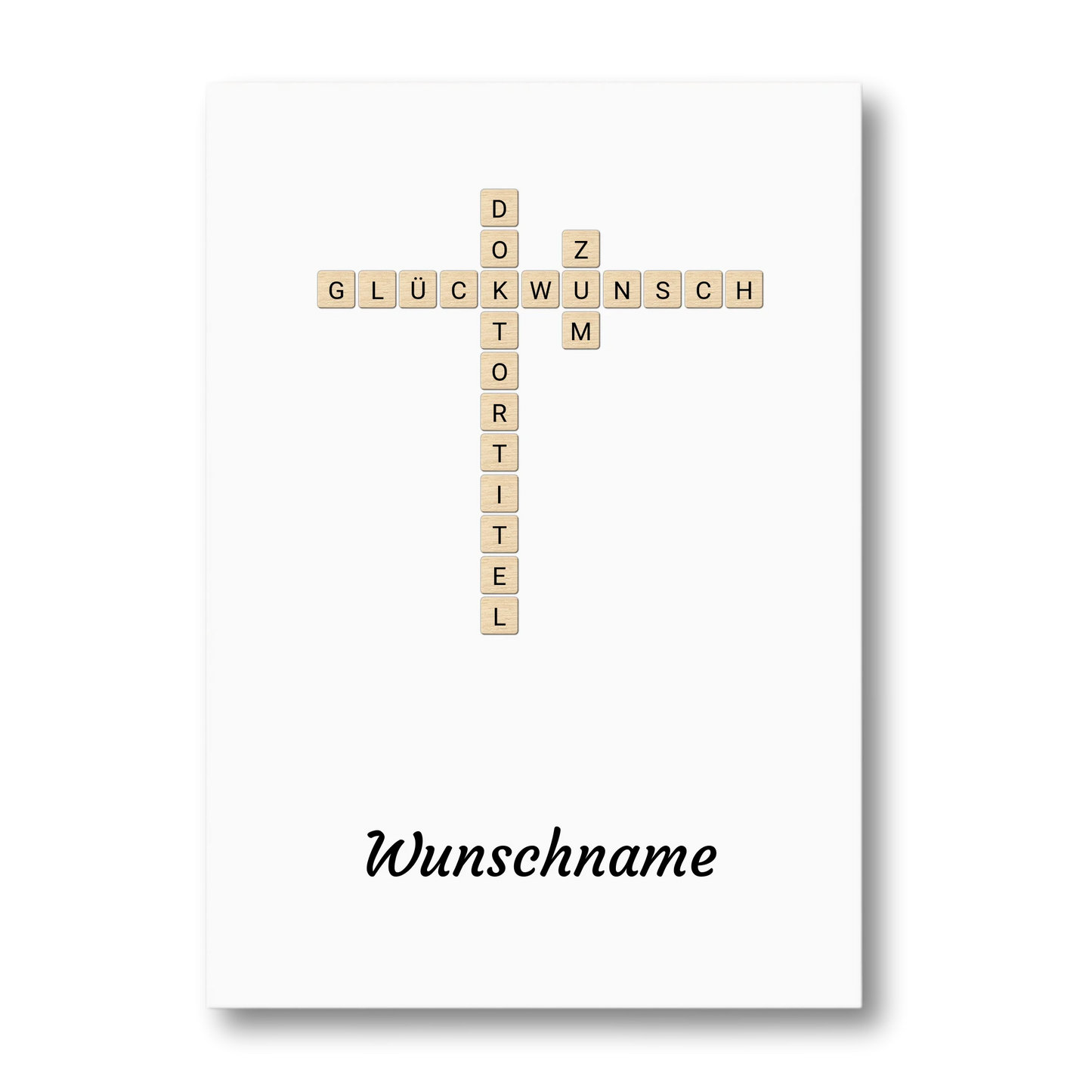 Personalisiertes Poster "Doktortitel" (Puzzle-Stil)