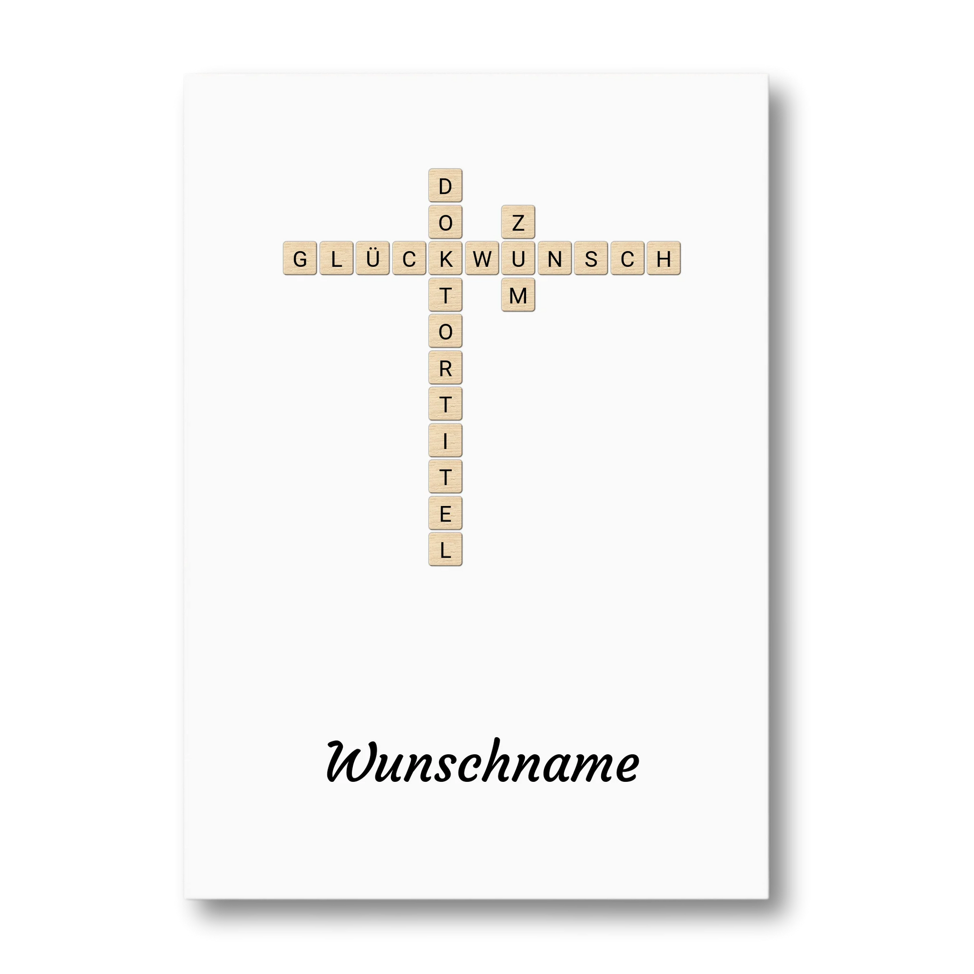 Personalisiertes Poster "Doktortitel" (Puzzle-Stil)