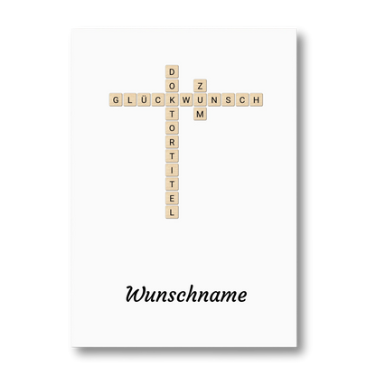 Personalisiertes Poster "Doktortitel" (Puzzle-Stil)