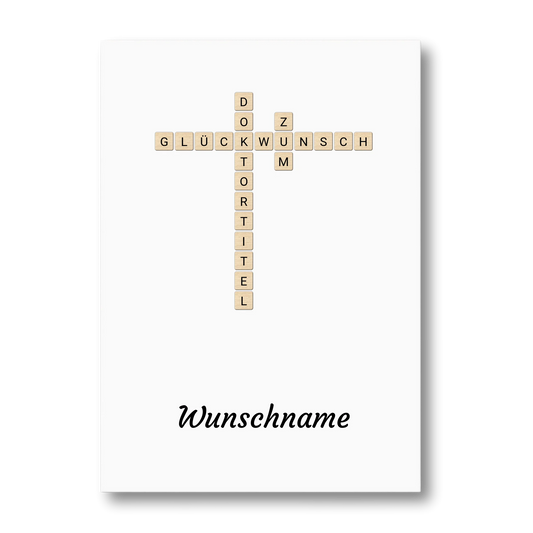 Personalisiertes Poster "Doktortitel" (Puzzle-Stil)