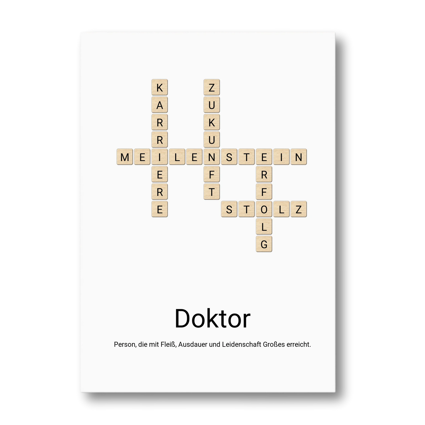 Personalisiertes Poster "Doktortitel" (Puzzle-Stil)