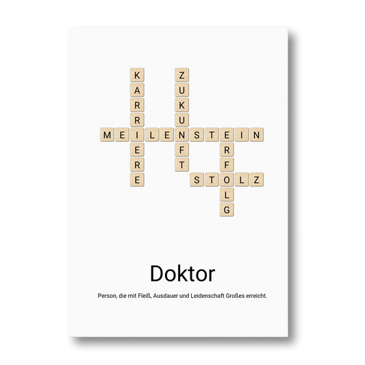 Personalisiertes Poster "Doktortitel" (Puzzle-Stil)