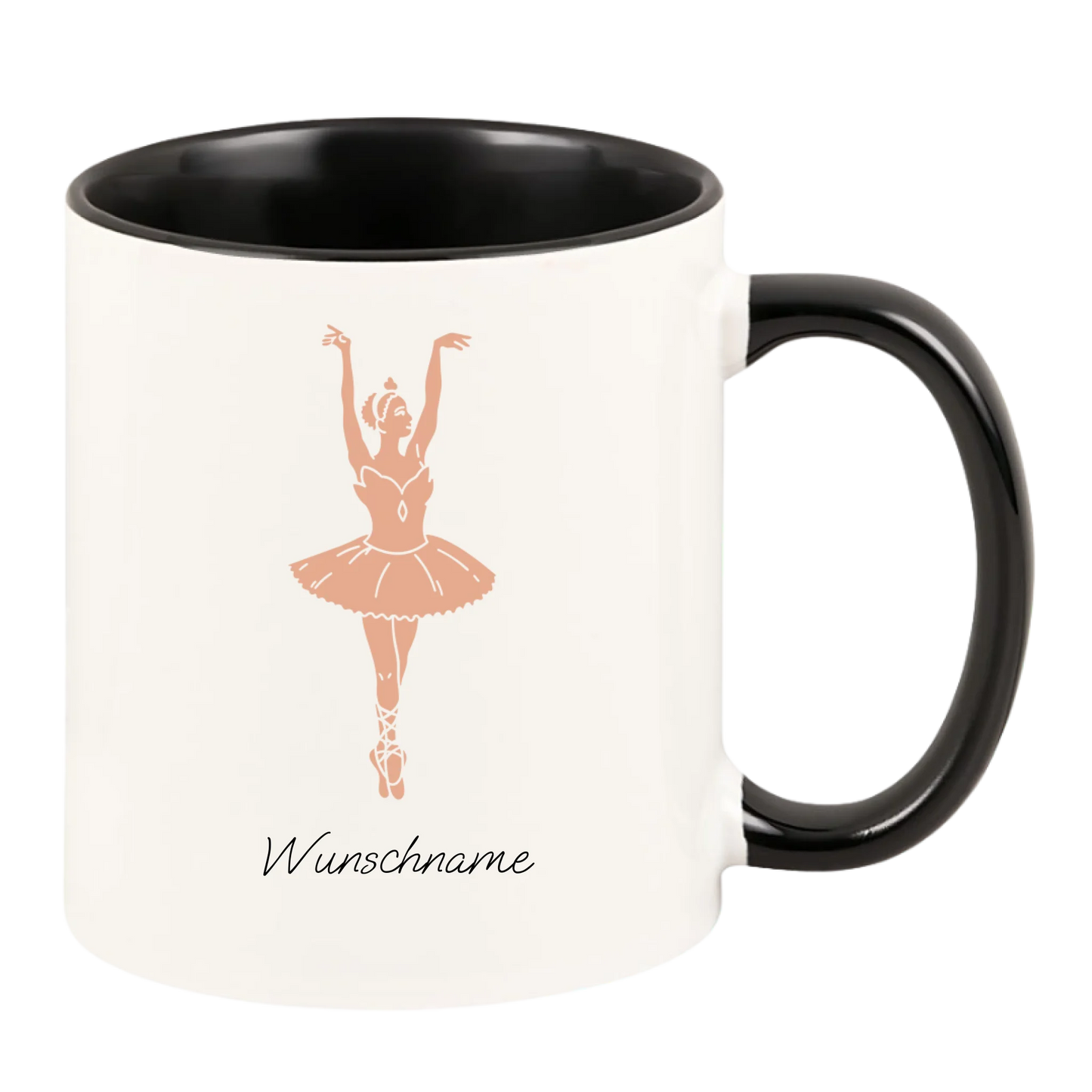 Personalisierte Tasse "Tänzerin mit Wunschnamen"