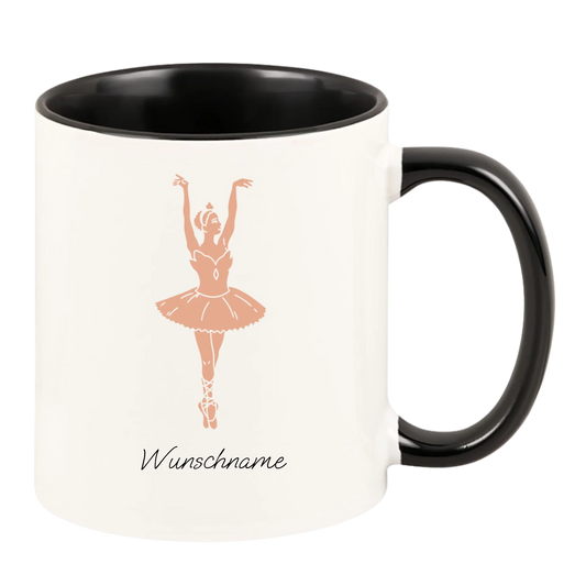 Personalisierte Tasse "Tänzerin mit Wunschnamen"
