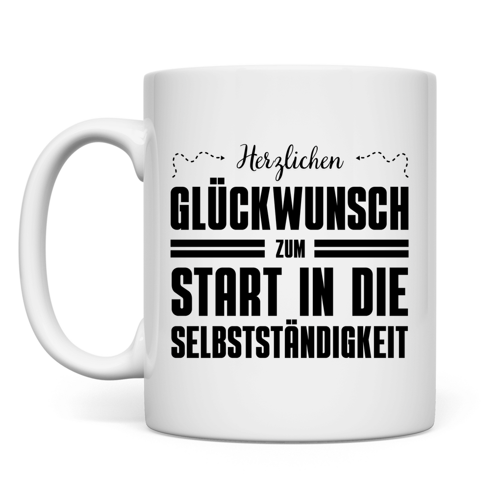 Tasse "Herzlichen Glückwunsch zum Start in die Selbstständigkeit"