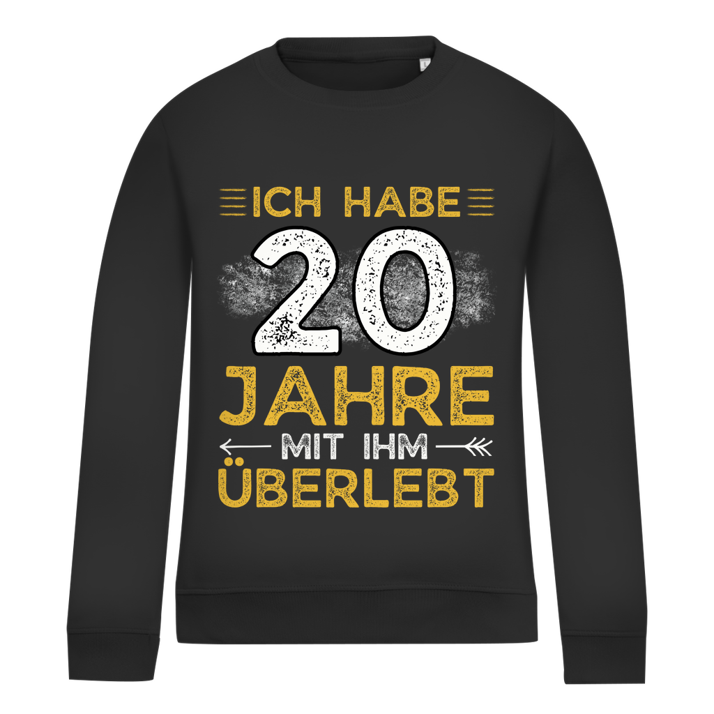 Damen Sweatshirt "Ich habe 20 Jahre mit ihm überlebt" schwarz