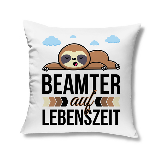 Sofakissen "Beamter auf Lebenszeit" (Faultier)